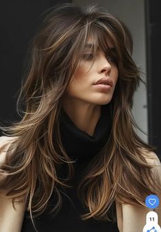 Womens Rocker Hair, Long Layered Haircuts For Fine Hair, Long Choppy Haircuts, Long Layered Haircuts With Bangs, Balyage Long Hair, Choppy Haircuts, Haircuts For Long Hair With Layers, Choppy Layers, Stylish Haircuts