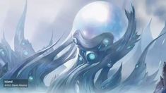 an image of a strange looking creature with blue eyes and long tentacles in the snow