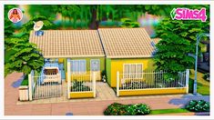 Casa The Sims, Brazil Houses, Sims 4 Restaurant, Sims 4 Houses Layout, 3d Building, Bloxburg Decals Codes