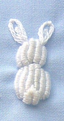 a white piece of cloth with some type of knot on it