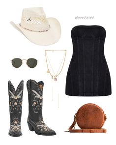 Cou Try Concert Outfits Summer, Best Cowgirl Outfits, Country Concert Outfit Inspo Fall, We Fest Outfits, Emo Cowgirl Outfits, Country Themed Outfits, Most Wanted Tour Outfits, Nashville Going Out Outfits, Western Outfits Women Concert