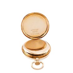 Brand: Tiffany & Co.  Gender: Unisex  Metal Type: 18K Yellow Gold  Diameter: 33.00 mm  Weight: 31.64 grams  18K Yellow Gold Swiss made pocket watch with original box. The metal was tested and determined to be 18K yellow gold. Engraved with "18K". The "Tiffany & Co." trademark (or hallmark) can also be found on the item. In excellent condition.  Vintage. Signs of wear are consistent with age.  18K Yellow Gold Pocket Watch  Watch Properties  Family: 18K Yellow Gold Pocket Watch Model: 18K Yellow Gold Pocket Watch Serial No.: 81341  Caliber Properties  Caliber No.: 81336 Movement Type: Manual Display: Analog  Case Properties  Material(s): 18kt Yellow Gold Glass Type: Sapphire Crystal Case Back: Closed Case Shape: Round Diameter: 33.00 mm  Dial Properties  Color: White Index Type: Arabic H Victorian Yellow Gold Pocket Watch With Chronometer, Gold Timeless Chronometer Watch Accessories, Victorian Yellow Gold Formal Watches, Luxury Yellow Gold Pocket Watch With Chronometer, Victorian Gold Watch With Chronometer, Victorian Style Gold Watch With Chronometer, Victorian Yellow Gold Pocket Watch For Anniversary, Heirloom Yellow Gold Pocket Watch For Wedding, Luxury Gold Pocket Watch With Chronometer