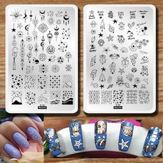 PRICES MAY VARY. 【NAIL ART STAMPING PLATES PATTERN】Contain Flower，geometric ,sea Shell English Letter ,weekend Surf ,autumn Night Sky And Summer Travel Themes Inspire Your Ideas Of The Whole Year. 【LARGE SIZE】9.5 X 14.5cm With With White Pad For Easy, Comfortable Handling And A Blue Protect Film. 【UNIQUE NAIL ART IMAGE PLATES】Always Think Of A New Nail Design To Show Off To Your Friends.some Cute Images Are Also Suitable To Kids, Share The Fun With Family Together. 【A PEFECT GIFT 】The Nail Art S Sea Shell Pattern, Nail Template, Nail Art Stencils, Star Space, Nail Stamp, Flower Geometric, Nail Art Images, Nail Stamper, Nail Art Stamping Plates