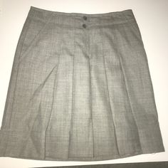 Brand New Without Tags. Anthropologie Gray Wool Pleated Lined Skirt With Pockets. Back Zipper. Hits Above Knee. Beautiful Color And Well-Made Skirt Perfect For The Office. Smokefree, Pet-Friendly Home. Anthropologie Skirt, Skirt With Pockets, Wool Skirt, Lined Skirt, Wool Skirts, Skirts With Pockets, Above Knee, The Office, Pet Friendly