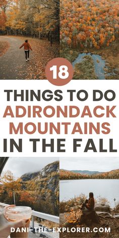 the top things to do in adirondack mountains in the fall with text overlay