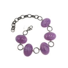 purple stations bracelet Adjustable Gunmetal Jewelry With Chain, Modern Adjustable Purple Jewelry, Purple Bracelets With Adjustable Chain, Elegant Adjustable Purple Chain Bracelet, Purple Jewelry Bracelet With Adjustable Chain, Adjustable Purple Chain Bracelet, Purple Metal Bracelet For Party, Purple Metal Bracelets For Party, Arm Party