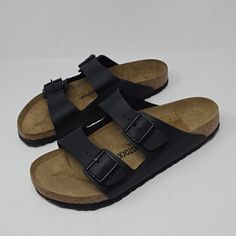 Birkenstock Arizona Men's Sandals Black Brand New Without Box Some Stickers Residue On Insole See Pictures For Reference Size 11. You Have A Question Don't Hesitate To Ask. Black Flat Slides With Cork-bed Midsoles, Classic Black Footbed Sandals With Round Toe, Casual Black Footbed Sandals For Outdoor, Black Footbed Sandals With Cork-bed Midsoles For Outdoor, Classic Black Footbed Sandals For Beach, Casual Black Footbed Sandals With Leather Footbed, Black Cushioned Footbed Sandals For Outdoor, Casual Black Leather Footbed Sandals, Classic Black Footbed Sandals With Leather Footbed