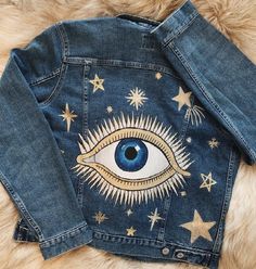 Jean Jacket Diy, Fabric Painting On Clothes, Paint Shirts