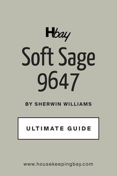 Ultimate Guide. Soft Sage SW 9647  Paint Color by Sherwin-Williams Sw Canvas Tan Color Palette, Sage Green House, Tan Color Palette, Green Grey Paint, Sage Green Paint, Country Cottage Kitchen