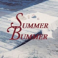 a book cover with the title summer bummer written in red and white on it