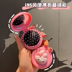 Color: My Melody Sanrio Mirror, My Melody And Kuromi, Melody And Kuromi, Kitty Makeup, My Melody Cinnamoroll, Hello Kitty Makeup, Portable Mirror, Melody Cinnamoroll, Beauty Mirror