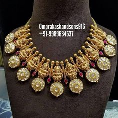 Kasu Haram, Goldsmith Jewelry, Latest Gold Jewellery, Baby Jewellery, Wedding Jewellery Designs, Fancy Jewelry Necklace, Jewelry Designing, Emerald Earrings Studs