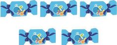 several blue boxes with bows on them are arranged in the shape of an elephant's head