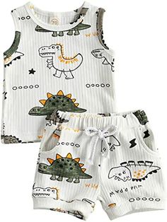 Outfits Shorts, Dinosaur Outfit, Shower Table, Baby Boy Summer, Summer Baby Clothes, Shorts Outfits, Boys Summer Outfits, Shorts Outfit, Kids Clothes Boys