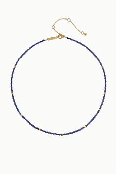 Classic and timeless, our Lapis Lazuli gemstone beads necklace makes it easy to show off your individual style, while adding a pop of color to your everyday look. Mix and match with other gemstone necklaces, chains and charms to stylize your own personalized look! Lapis Lazuli: Inner Power - Wisdom - Manifestation Necklace Length: 16" + 1" extender Gemstone Bead Size: 3 mm Cushion Cut Metal: Sterling Silver & 18K Gold Vermeil Everyday Lapis Lazuli Jewelry With Gemstone Beads, Everyday Necklaces With Faceted Beads, Everyday Round Necklaces With Faceted Beads, Everyday Round Faceted Beads Necklaces, Everyday Rondelle Gemstone Necklaces, Sapphire Color Lapis Lazuli Necklace, Spiritual Everyday Necklace With Faceted Beads, Sapphire Colored Lapis Lazuli Single Strand Necklace, Sapphire Single Strand Necklace In Lapis Lazuli