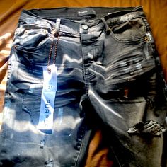 The Have Never Been Worn They Comfortable Designer Streetwear Bottoms With Five Pockets, Designer Fitted Bottoms For Streetwear, Purple Mens Jeans, Purple Jeans, Jeans Color, Colored Jeans, Dress Pants, Mens Pants, Man Shop