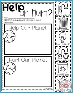 a printable worksheet to help students learn how to make their own plants