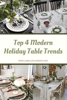 the top 4 modern holiday table decorations