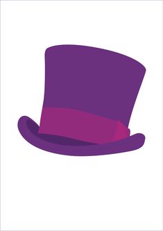 a purple top hat on a white background