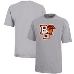 Help your young fan show the Bowling Green St. Falcons what an avid fan they are by grabbing this Jersey T-Shirt from Champion. It features bold Bowling Green St. Falcons graphics, double-stitched seams and a ribbed collar, so no one will be able to question where their allegiance lies every time they rock this sweet gear. Athletic Heather Fan Apparel T-shirt, Pre-shrunk Athletic Heather T-shirt For Game Day, Athletic Heather Fan Merchandise T-shirt, Athletic Heather T-shirt With Team Logo For Fans, Athletic Heather T-shirt With Team Logo, Fan Apparel T-shirt In Athletic Heather, Fan Apparel T-shirt For Athletic Heather, Athletic Heather T-shirt For Fan Gear, Athletic Heather Graphic Print Tops For Fan Gear