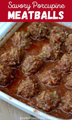 Zesty porcupine meatballs. Porcupine Meatballs Easy, Baked Porcupine Meatballs, Meatballs With Rice, Porcupine Meatballs Recipe, Quick Beef Recipes, Rice And Gravy, Porcupine Meatballs, Meatballs And Gravy