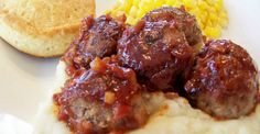 meatballs, mashed potatoes and corn on a plate