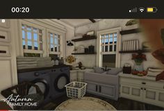 a virtual view of a kitchen and living room