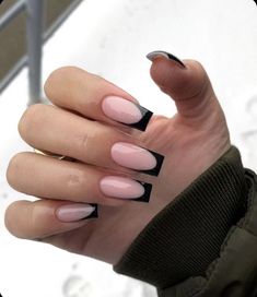 Nye Nails, Neon Acrylic Nails, Pink Gel Nails, Short Gel Nails, Minimal Nails, Her Nails, How To Grow Nails, Black Nail, Gem Nails