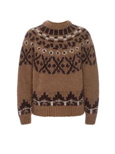 FAIRISLE SWEATER | WF24KSW008 Dry Clean Only 89% Alpaca/11% Nylon 21" Long From Shoulder Knit from a luxurious alpaca yarn blend, this oversized sweater features a Fair Isle design that lends itself just as well to the weekend farmer's market as it does to a log cabin in the mountains the holiday season or styled for a chilly office with a great leather pant or trouser and some clogs. Cabin In The Mountains, Leather Pant, Alpaca Yarn, A Log, Shopping Event, Back Jewelry, Fair Isle Sweater, Farmer's Market, Oversized Sweater