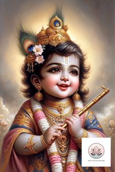 Beautiful Baby Krishna Digital Oil Painting - Instant Download Description: Embrace the essence of spirituality and serenity with this exquisite digital oil painting of Baby Krishna. An artwork that symbolizes divine love and joy, this downloadable piece captures the enchanting innocence of the young god, adored and revered in various cultures around the world. Crafted with meticulous attention to detail, the image portrays Baby Krishna with a radiant glow, holding his iconic flute, and adorned with an array of traditional jewelry and a peacock feather crown - each element signifying deep spiritual significance. The soft, oil painting style adds a classic and timeless quality to this digital masterpiece, making it a perfect addition to your sacred space or as a thoughtful gift. Upon purcha Baby Krishna Painting, Krishna Drawing, Little Krishna, Baby Krishna, Meditation Rooms, Krishna Wallpaper, Spiritual Decor, Cute Krishna, Krishna Painting