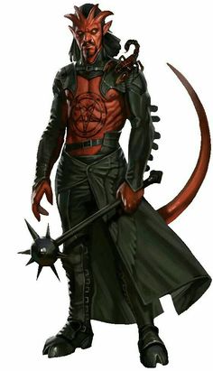 Tiefling Gunslinger, Male Tiefling, Tiefling Cleric, Medium Armor, Virtual Tabletop, Pathfinder Rpg, Ange Demon, Fantasy Portraits