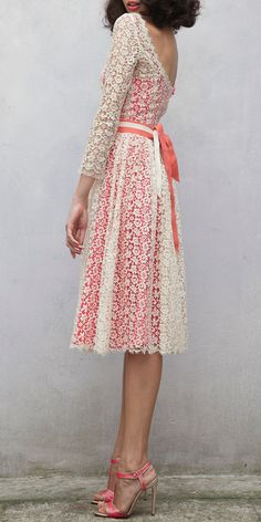 Lovely lace dress / Luisa Beccaria | LBV ♥✤ | KeepSmiling | BeStayElegant Luisa Beccaria, Look Retro, Lucille Ball, Grace Kelly, Mode Inspiration, Summer 2014, Look Chic, Primavera Estate, A Dress