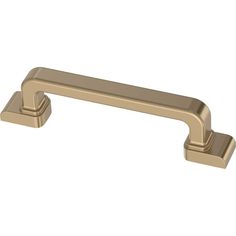 an image of a brass cabinet handle on a white background