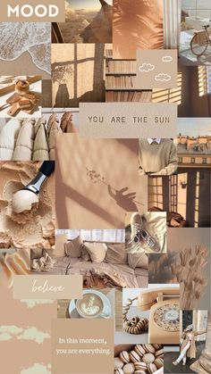 there is a collage with many different things in the photo and it says, you are the sun