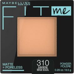 Maybelline Fit Me Matte Poreless Pressed Face Powder Makeup, Sun Beige, Ideal for normal to oily skin, this matte face powder visibly reduces the look of pores and mattifies shine, while effortlessly blending with the skin. The Fit Me Perlite Mineral technology absorbs oil to mattify skin, while pores virtually disappear thanks to blurring micro-powders. Dermatologist tested. Allergy tested. Non-comedogenic. Ideal for normal to oily skin. Packaging May Vary Size: 0.29. Face Powder Makeup, Fit Me Powder, Skin Packaging, Makeup Ingredients, Fit Me Matte And Poreless, New York Fits, Makeup Setting Powder, How To Apply Concealer, Maybelline Makeup