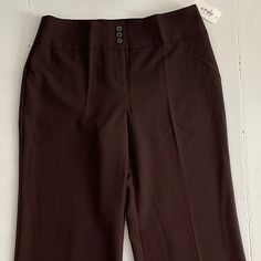 New With Tags $50 Size: 12 72% Polyester, 24% Rayon, 4% Spandex Fitted Knee-length Pants For Fall, Office Wear Bottoms For Fall, Elegant Knee-length Pants For Workwear, Elegant Fitted Knee-length Pants, Fitted Knee-length Pants For Work, Formal Stretch Knee-length Bottoms, Burgundy Satin Dress, Womens Black Dress Pants, Striped Pant