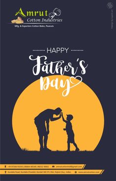 a father's day card with an image of a child holding his hand