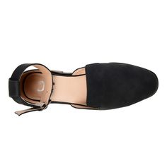 If you�re looking for the perfect flat for the season, look no further than the Loreta flat by Journee Collection. This flat features a loafer style with a unique square toe shape. This shoe is very breathable, and the thick ankle strap completes this �back to school� ready design. Faux leather upper,Adjustable buckle closure for a custom and secure fit,Approx. 1 inch heel,Square toe,Padded insole for added comfort,Synthetic outsole | Women's Journee Collection Loreta Shoes in Black Size 6.5 Med Loafer Style, Loafers Style, Shoe Carnival, Journee Collection, Black Flats, Womens Flats, Heeled Mules, Ankle Strap, Pu Leather