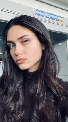 Black Hair Light Eyes, Brown Hair Blue Eyes Pale Skin, Latina Aesthetic Hair, Dark Hair Pale Skin, Black Hair Pale Skin, Victoria Bronova, Dark Hair Light Eyes, Dark Hair Blue Eyes, Black Hair Green Eyes