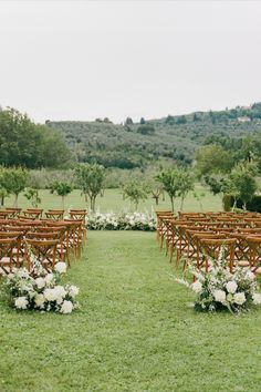 Outdoor Ceremony Aisle, Wedding Aisle Decorations Outdoor, Ceremony Flowers Aisle, Wedding Walkway, Ceremony Decorations Outdoor, Wedding Aisle Outdoor, Setup Inspiration, Wedding Isles, Large Flower Arrangements