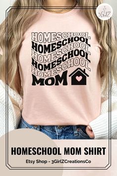 Cute homeschool Mom shirt for women, women's homeschool Mom tshirt, or homeschool Mama t-shirt! This t-shirt for homeschoolers, or homeschool gift for Mom, is a classic unisex jersey short sleeve tee that fits like a well-loved favorite. These homeschool shirts for Mom are soft cotton with a quality, cute print. Cute homeschooling Mama tees for women that make great gifts for Mom, or Mother's Day gifts! Dance Mom Shirts, Cheer Mom Shirts, Dance Shirts, Mama Tee, Great Gifts For Mom