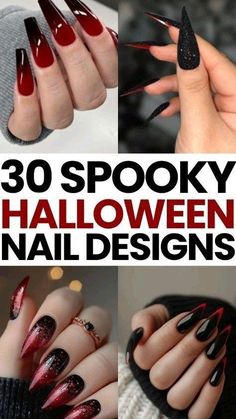 Simple Halloween Nails Stilleto, Trending Halloween Nails, Spooky Square Nails, Pre Halloween Nails, Halloween Nail Inspo Short, Halloween Sns Nails, Halloween Chrome Nails, Simple Halloween Nails Acrylic, Halloween Nails Dark