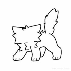 a black and white drawing of a fox