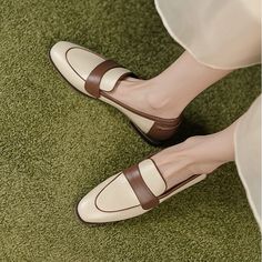 These loafers are designed in a timeless, minimal silhouette, so you'll be sure to wear them often. Made from soft leather, soft bottom that ensure all-day comfort. Wear yours with tailoring and denim alike. Color: Beige/ApricotMaterial: CowhideLining: Genuine LeatherInsole: CowhideSole: RubberHeels: 2 cm/0.78"Weight:Fit: Medium to Wide, Runs Normal.Origin: Made in China Production Time: About 5-7 days (Any exceptional case will email you, Please pay attention to your email left) Shipping Time: Beige Leather Slip-on Shoes With Leather Footbed, Beige Slip-on Flats With Flat Bottom, Beige Slip-on Flats, Formal Beige Slip-ons For Spring, Beige Slip-on Flat Leather Shoes, Beige Slip-on Leather Shoes With Closed Toe, Beige Leather Slip-on Shoes With Closed Toe, Chic Beige Almond Toe Slip-ons, Beige Leather Slip-on Flats