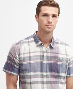 Swinton Regular Shirt A classic spade pocket to the upper chest give the Barbour Swinton Short-Sleeved Shirt its modern, youthful feel. Woven from cotton twill, in our colourful madras check gives this classic shirt a summer-ready appeal. Classic Plaid Cotton Short Sleeve Shirt, Classic Cotton Short Sleeve Plaid Shirt, Short Sleeve Cotton Flannel Shirt With Pockets, Cotton Flannel Shirt With Pockets And Short Sleeves, Cotton Short Sleeve Flannel Shirt With Pockets, Scarf Jacket, Quilt Jacket, Wax Jackets, Jacket Parka