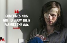 "Some kids got to show their parents the way." Carl Grimes to Siddiq □ Season 8 Episode 6 ● "The King, The Widow and Rick" | The Walking Dead Grimes Quotes, Rick The Walking Dead, Rick Walking Dead, Walking Dead Funny, Carl Grimes