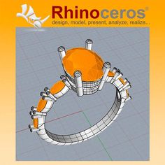 Create, analyze, edit and document your jewelry designs with Rhino® 7, the most versatile 3D modeling software. ¤ ¤This limitless software features free-form 3D modeling tools that allow you to create any shape you can imagine. Subdivision geometry (SubD) tools enable you to create organic shapes. The software's precision and accuracy easily handle even your most detailed jewelry designs. ¤ ¤Rhino® 7 is compatible with other design, drafting, CAM, engineering, analysis, rendering, animation and Rhino Jewelry Design, Rhino 3d Jewelry Design, Rhino Software, 3d Ring, Illustration Software, Jewelry Book, Rhino 3d, 3d Modeling Software, 3d Jewelry