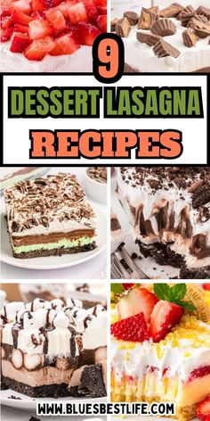 A collection of dessert lasagna recipes. Dessert Lasagna Recipes, Turtle Lasagna, Lasagna Desserts, Easy Delicious Dessert, Dessert Lasagna, Lasagna Recipes, Baked Lasagna, Easy Lasagna Recipe, Yummy Desserts Easy