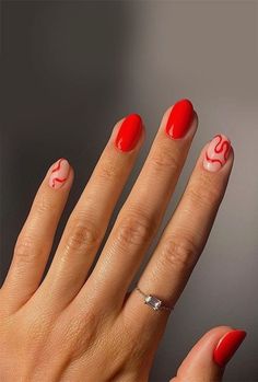 Unghie Sfumate, Vibrant Nails, Cute Gel Nails, Red Nail, Poppy Red, Orange Nails, Minimalist Nails, Fire Nails, Pretty Acrylic Nails