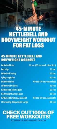 a flyer for a bodyweight workout with an image of a man doing a backflip